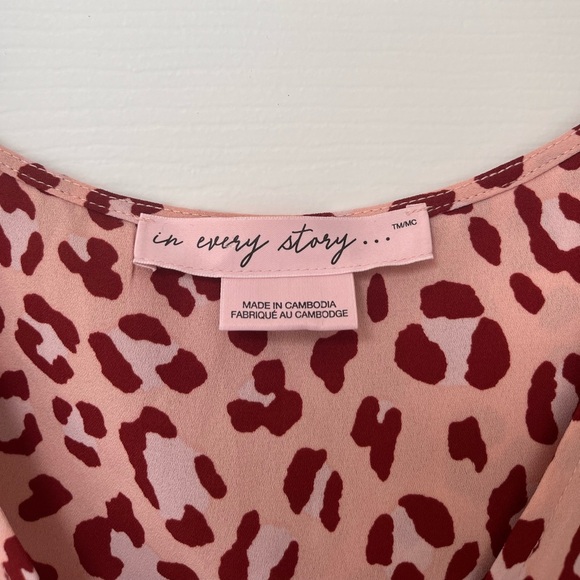 In Every Story Pink Animal Print Blouse 1X - Picture 6 of 10